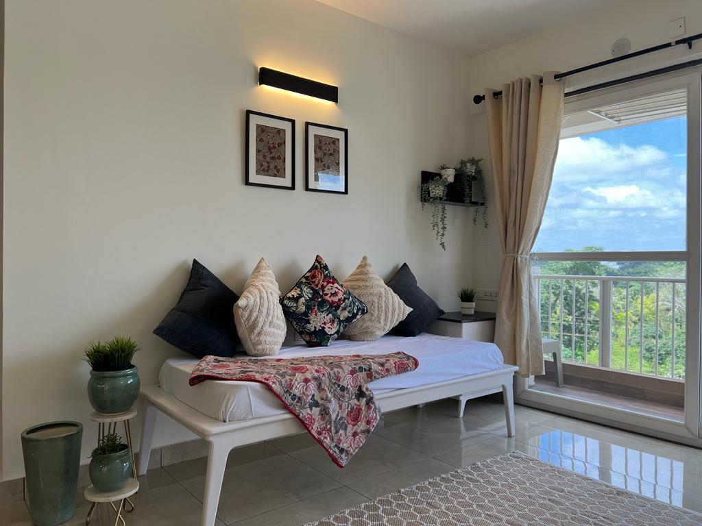 Living room with balcony